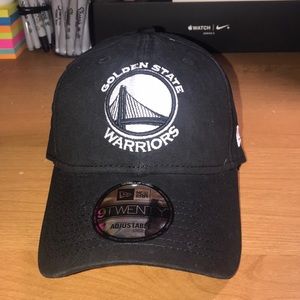 Black/White New Era NBA Golden State Warriors Hat